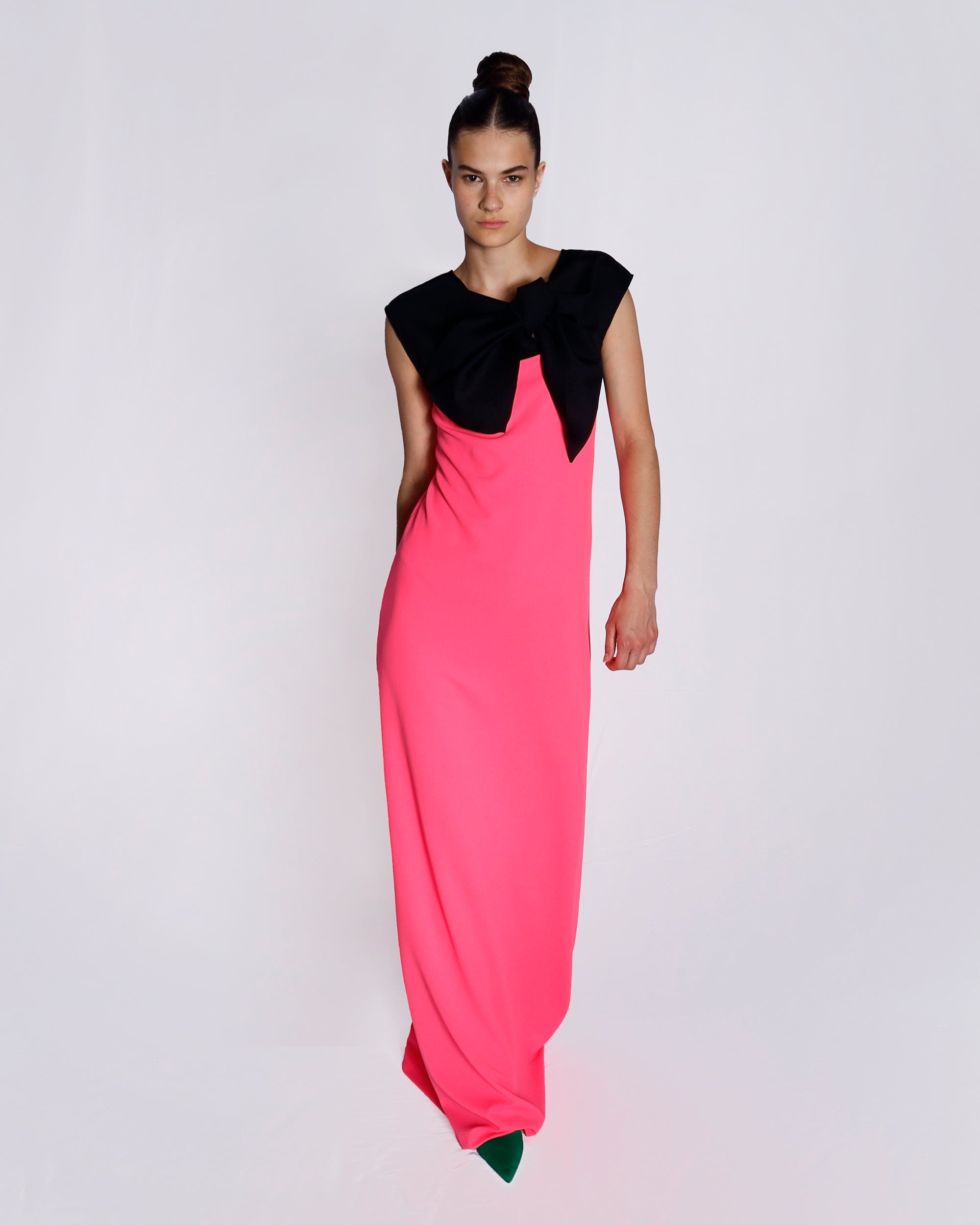 Maison Marie Saint Pierre | Dress | EPHREM | Pink Fluo | Black
