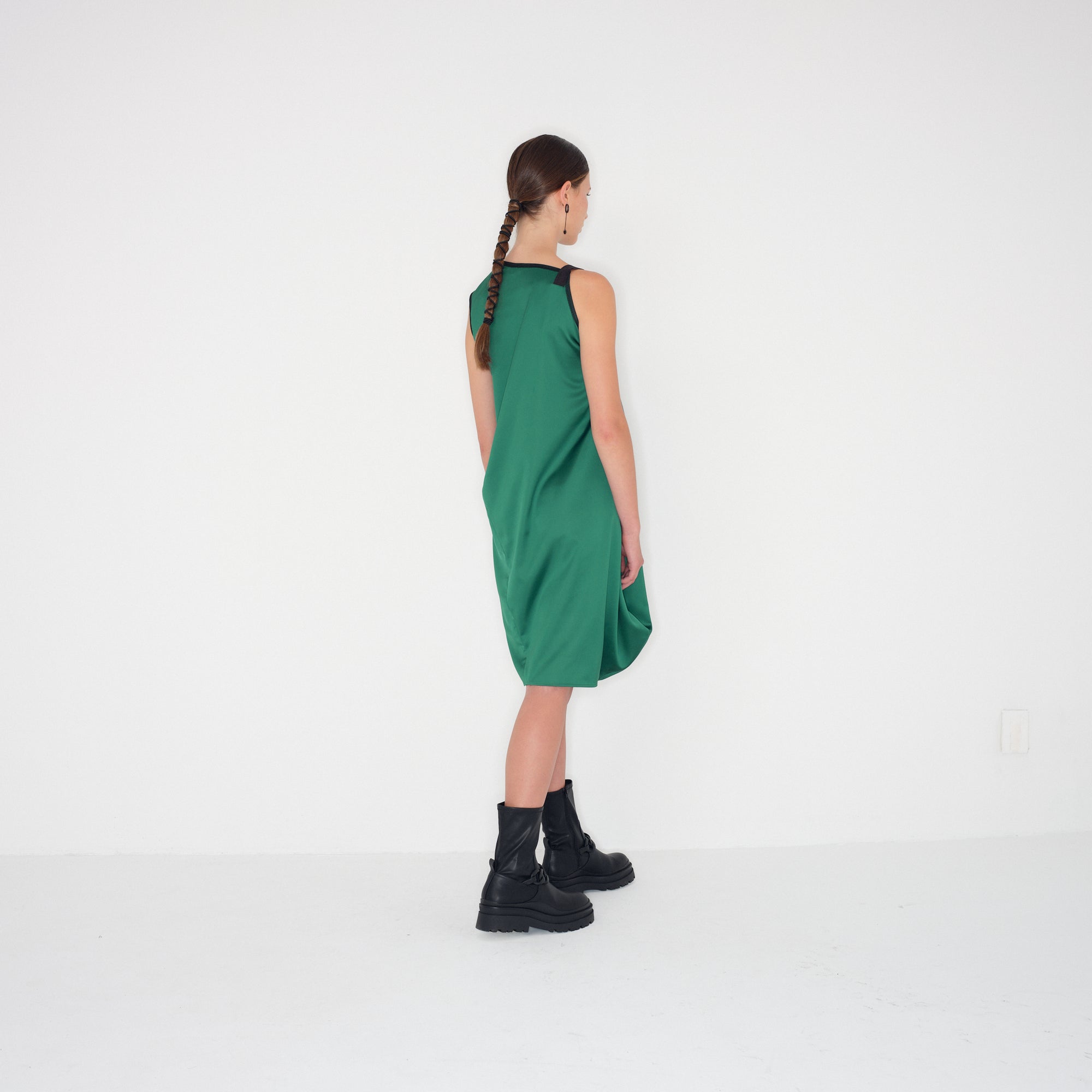 Dress ZANNIE2 | Emerald/Black | Maison Marie Saint Pierre