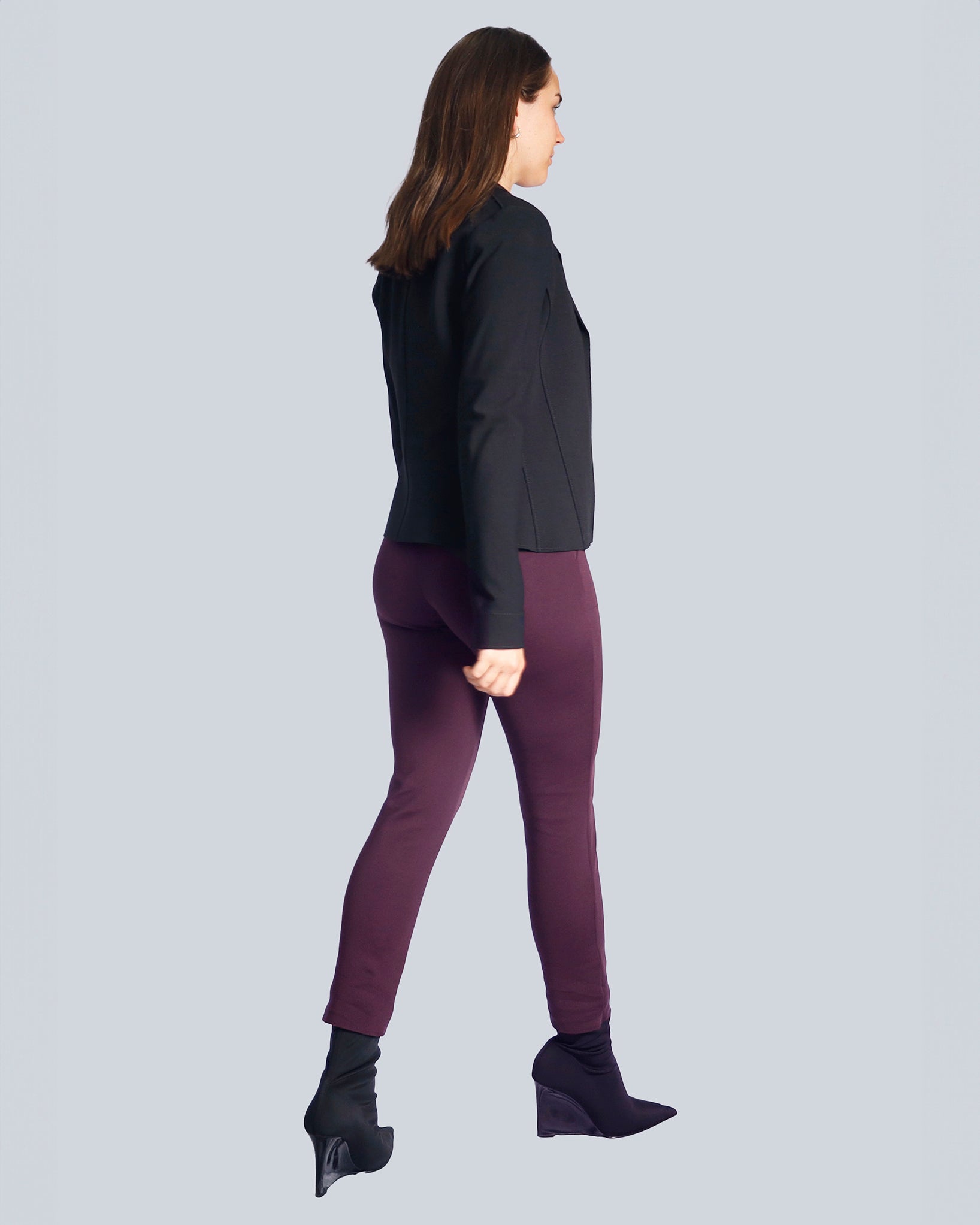 Maison Marie Saint Pierre | Jackets and Coats | ARIA | Black | Top | OKA3 | Pewter | Pants | HILL | Plum