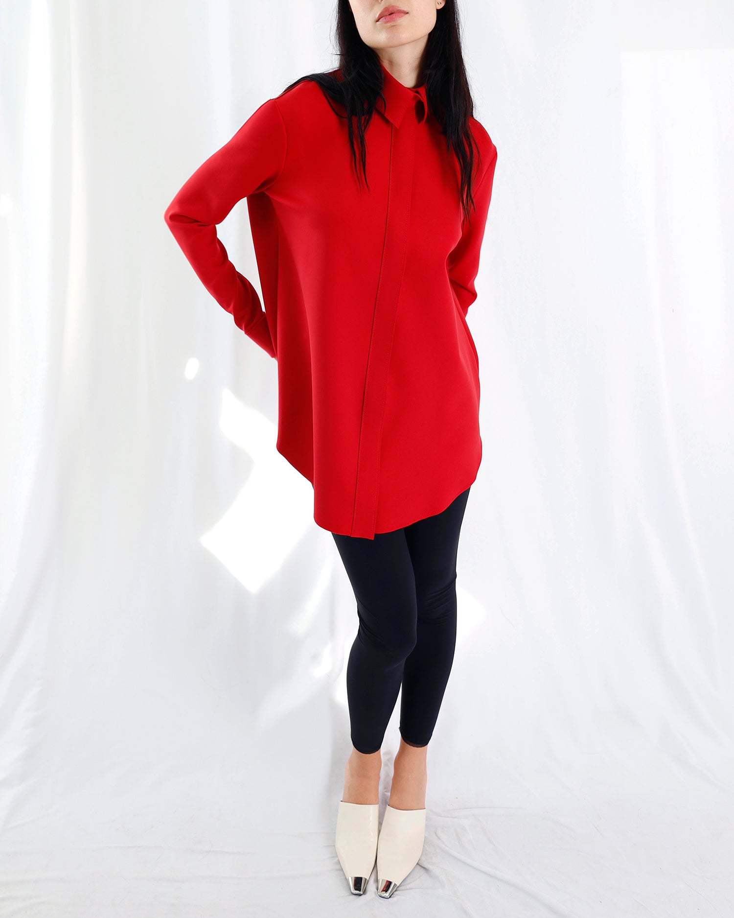 Maison Marie Saint Pierre | Leggings | GEORGE | Black | Top | TILE | Red