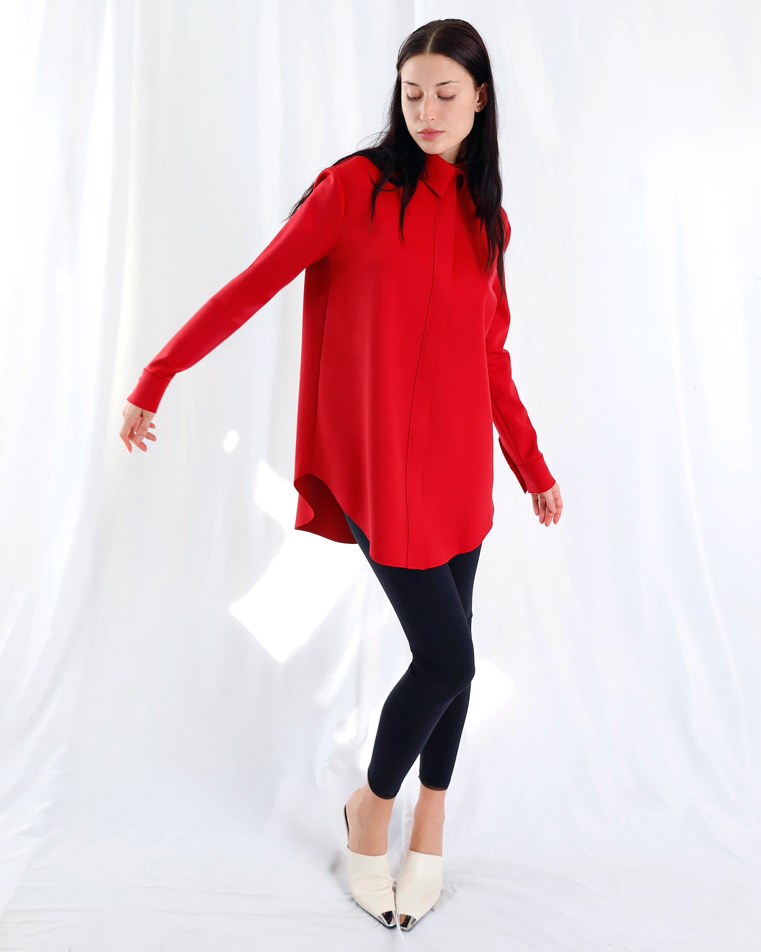 Maison Marie Saint Pierre | Leggings | GEORGE | Black | Top | TILE | Red