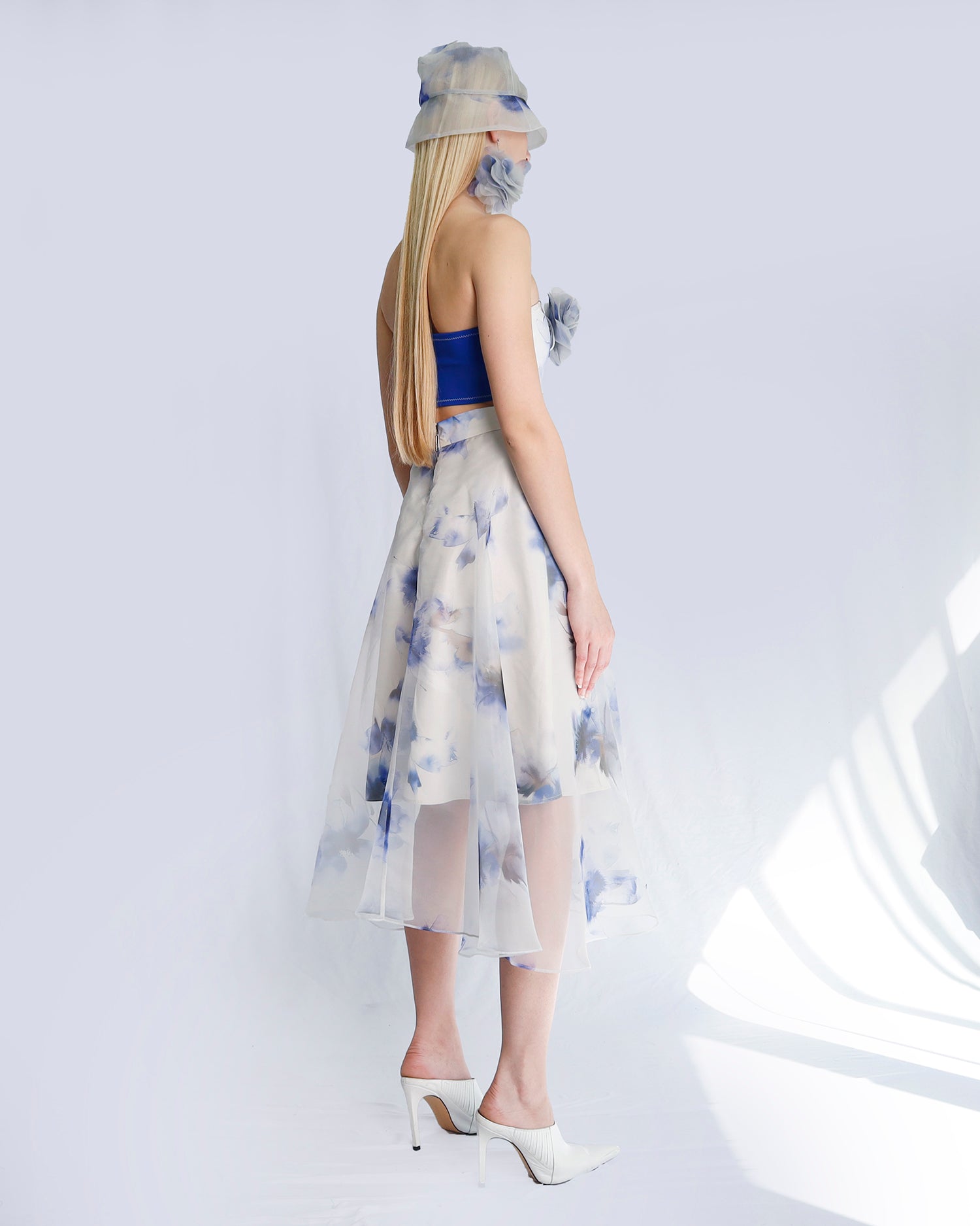 Maison Marie Saint Pierre | Skirt | JARINA | Aqua Lily Blue