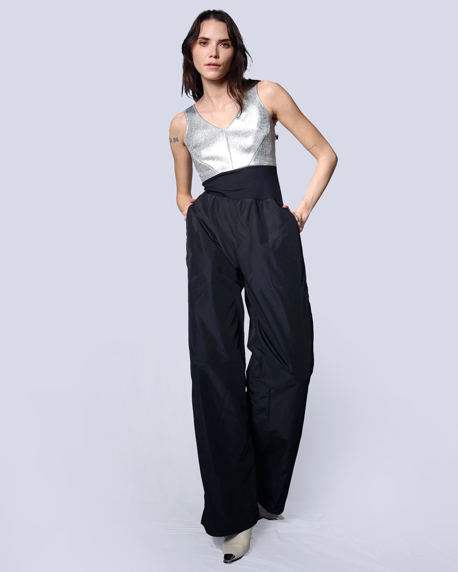 Maison Marie Saint Pierre | Jumpsuit | JOSUE | Silver | Black