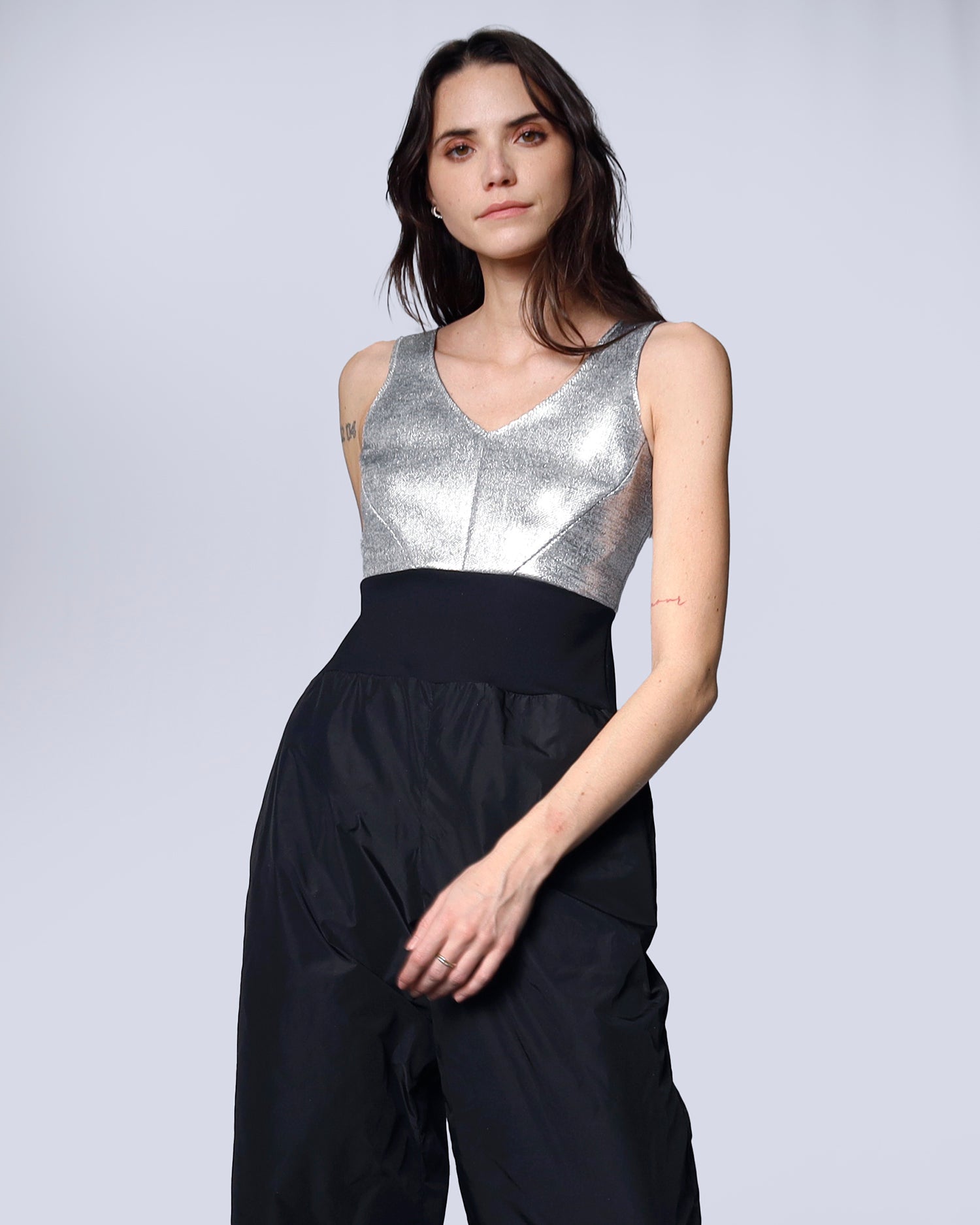 Maison Marie Saint Pierre | Jumpsuit | JOSUE | Silver | Black