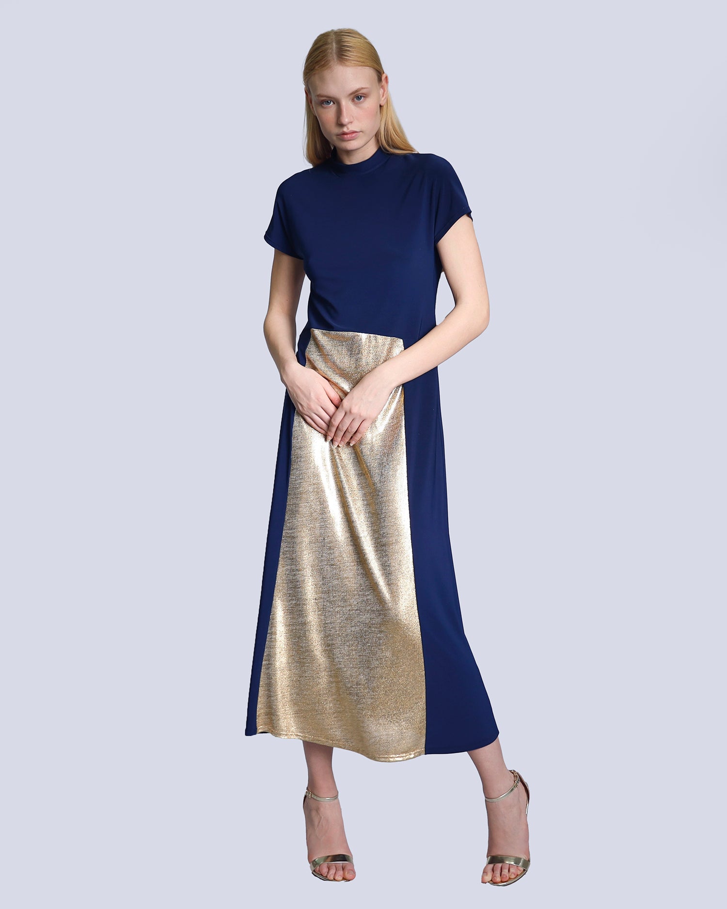 Maison Marie Saint Pierre | Dress | JAMINI | Navy | Gold