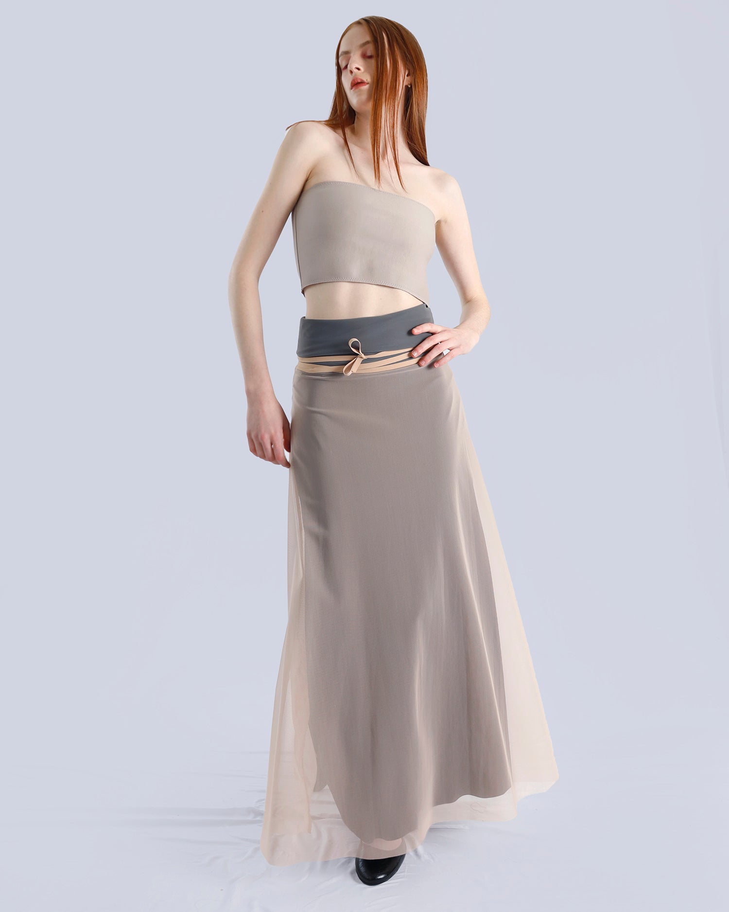 Maison Marie Saint Pierre | Skirt | OLESTINE | Blossom | Steel