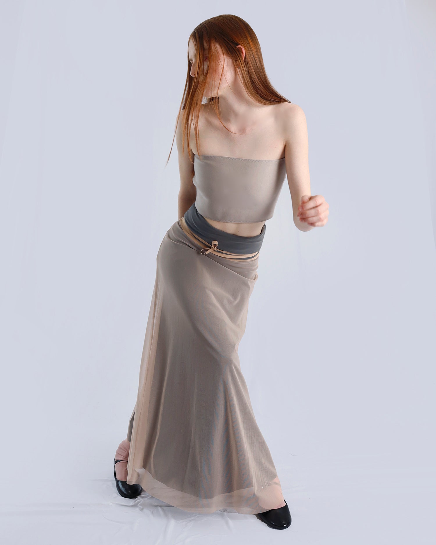 Maison Marie Saint Pierre | Skirt | OLESTINE | Blossom | Steel