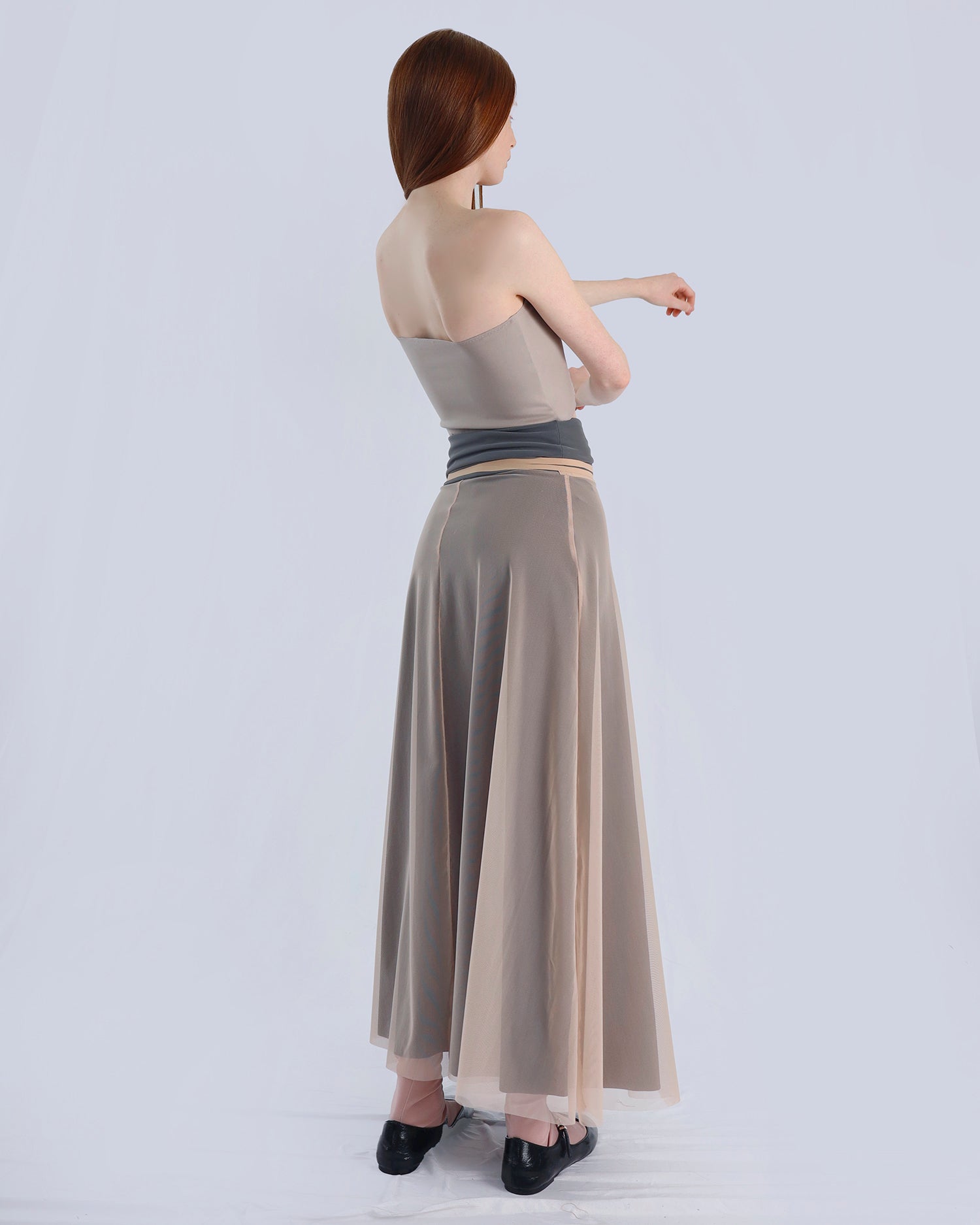 Maison Marie Saint Pierre | Skirt | OLESTINE | Blossom | Steel