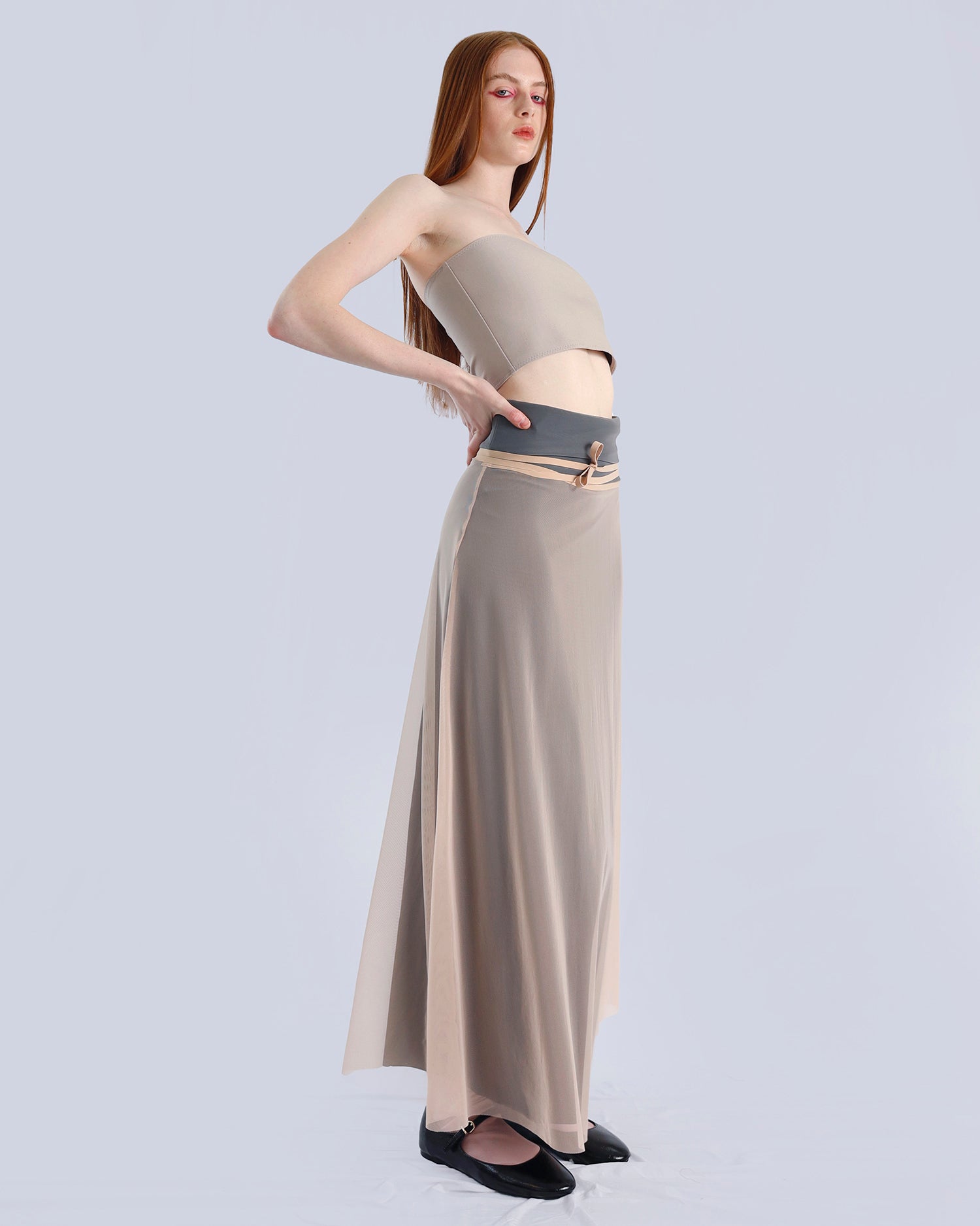 Maison Marie Saint Pierre | Skirt | OLESTINE | Blossom | Steel