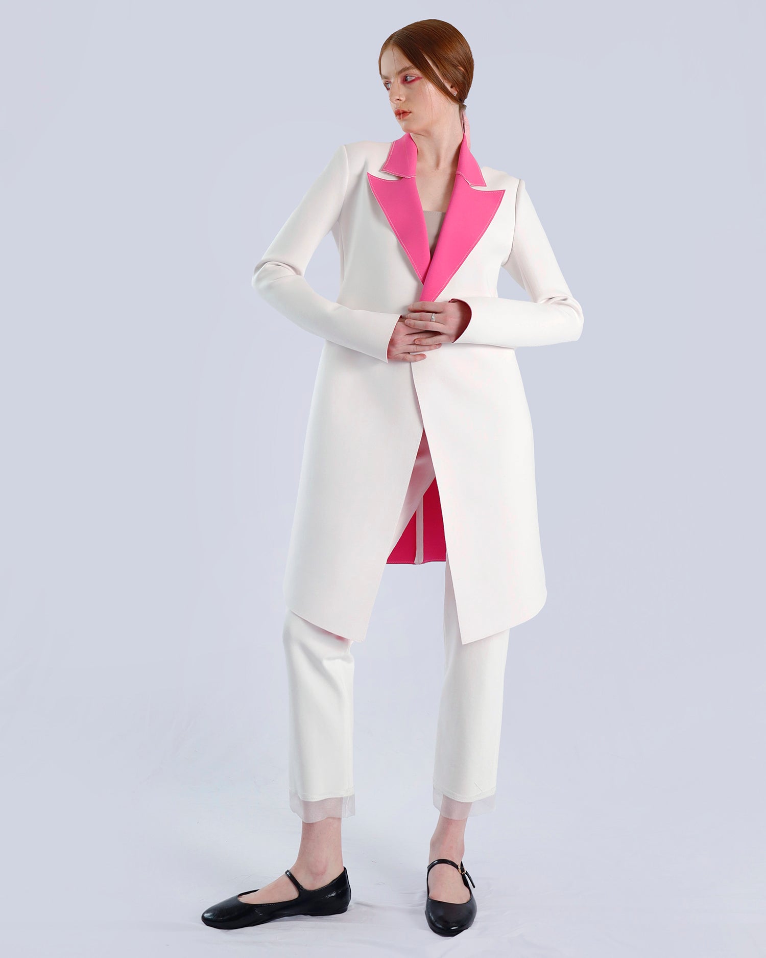 Maison Marie Saint Pierre | Coat | OCTO | White | Pink