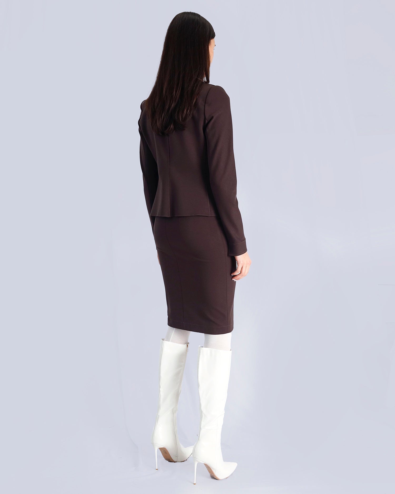 Maison Marie Saint Pierre | Skirt | PALOMA | Brown | Jacket | ARIA | Brown