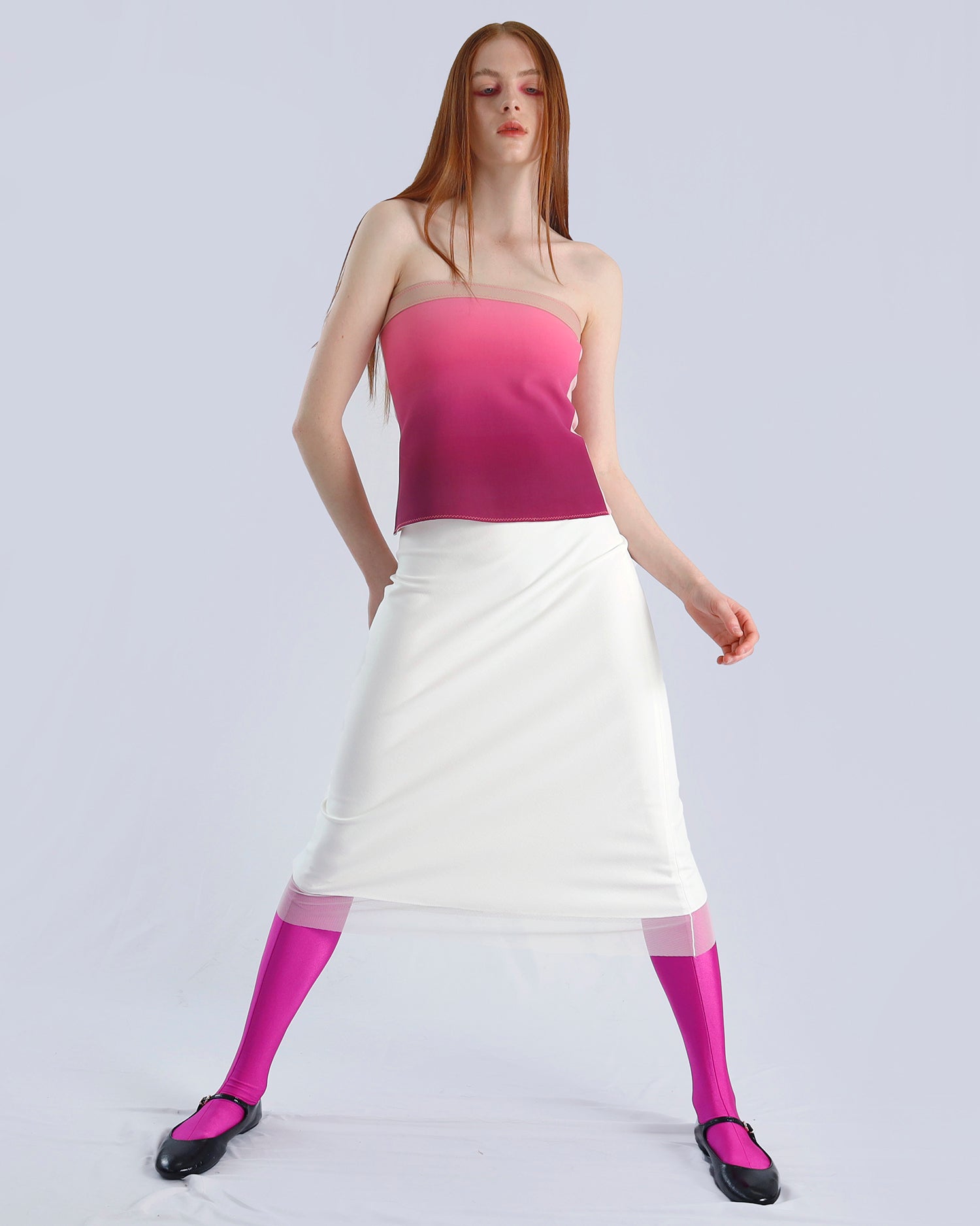 Maison Marie Saint PIerre | Top | OSMARA | Ombre Rose | Skirt | ARCHY2 | White
