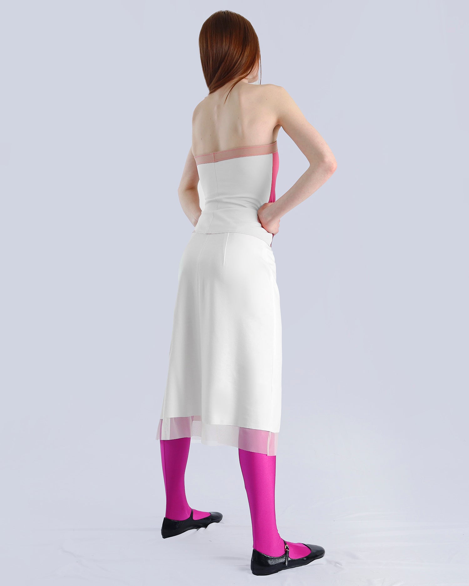 Maison Marie Saint PIerre | Top | OSMARA | Ombre Rose | Skirt | ARCHY2 | White