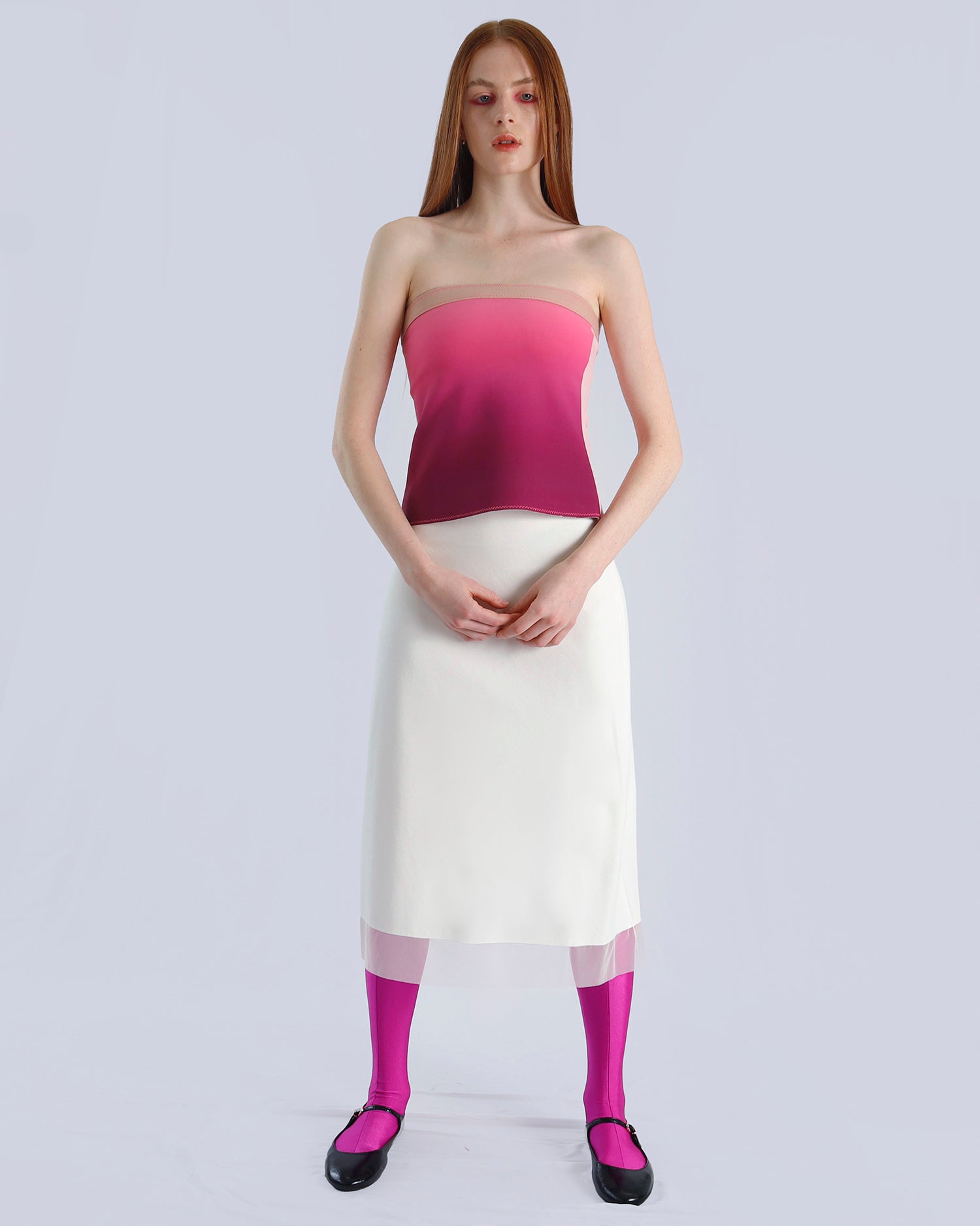 Maison Marie Saint PIerre | Top | OSMARA | Ombre Rose | Skirt | ARCHY2 | White