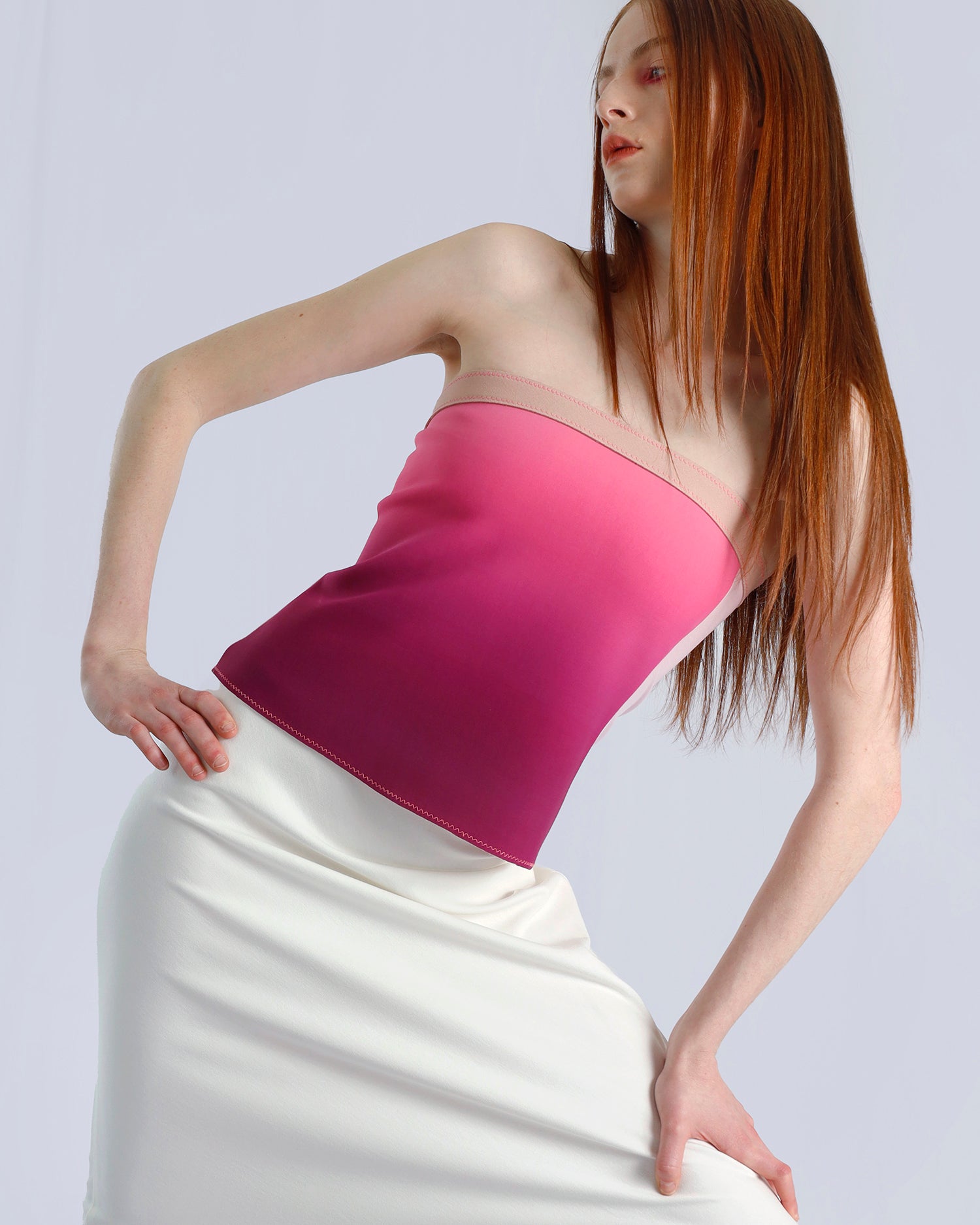 Maison Marie Saint PIerre | Top | OSMARA | Ombre Rose | Skirt | ARCHY2 | White