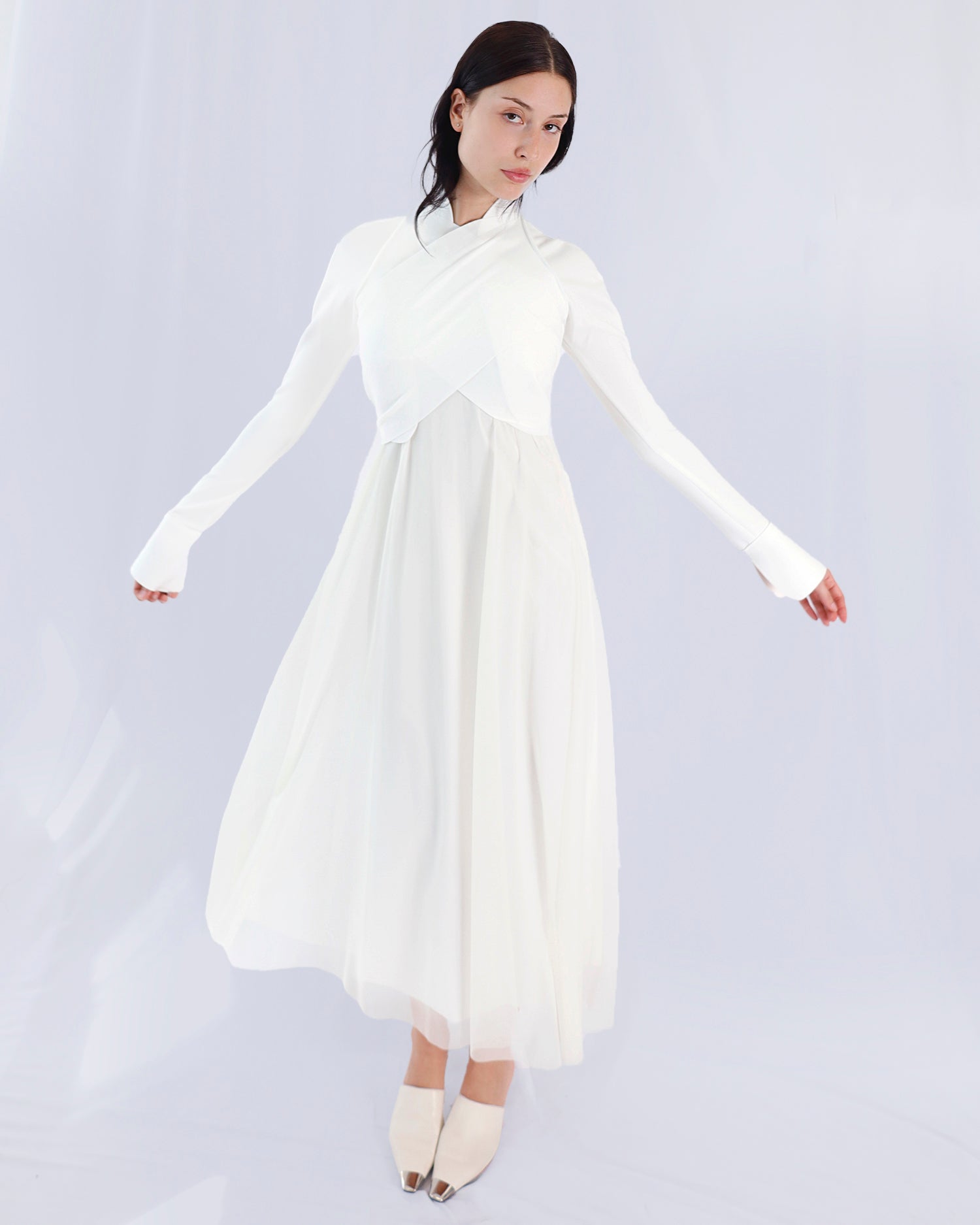 Maison Marie Saint Pierre | Dress | ROMANO | White | Jacket | LYLE | White