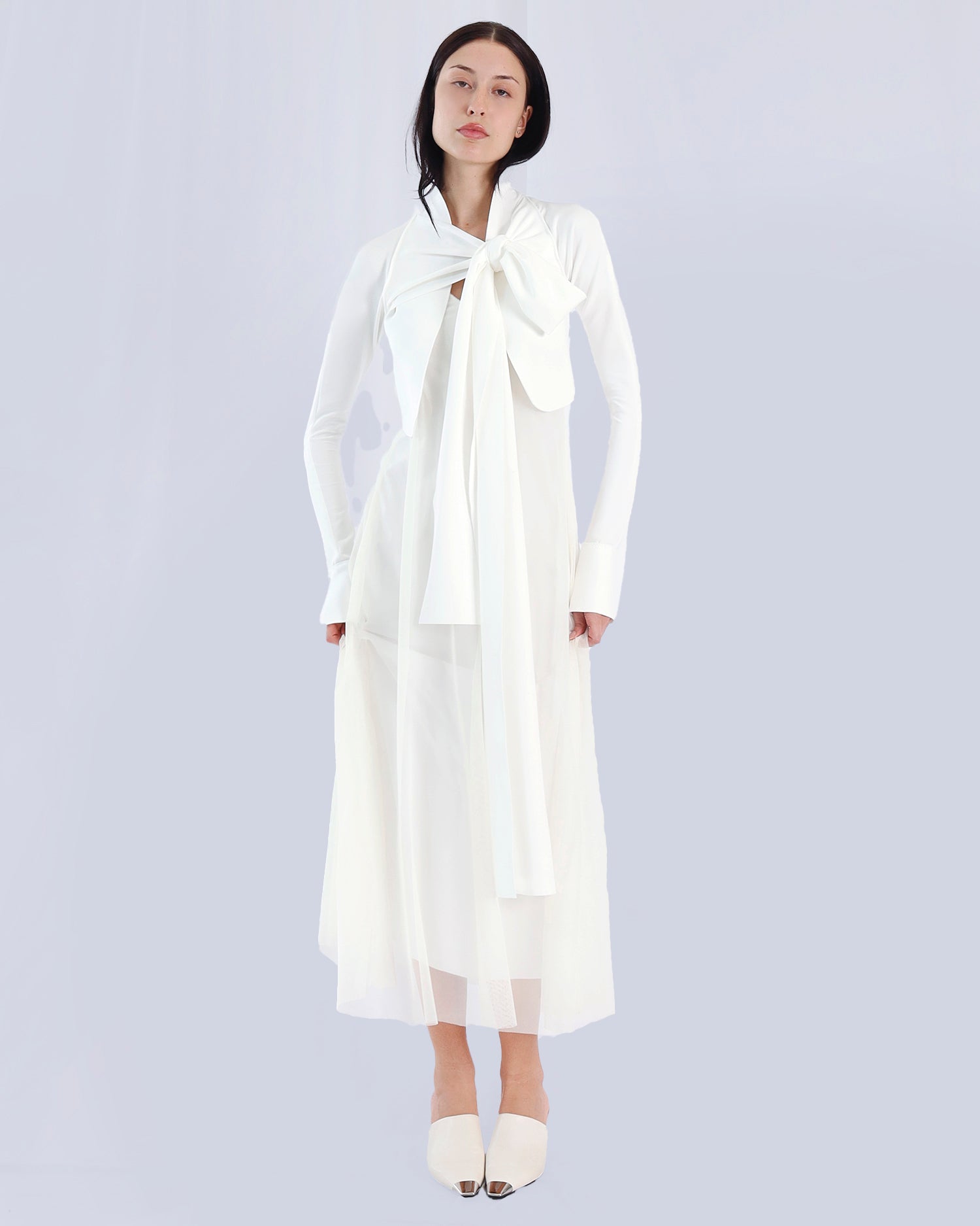 Maison Marie Saint Pierre | Dress | ROMANO | White | Jacket | LYLE | White