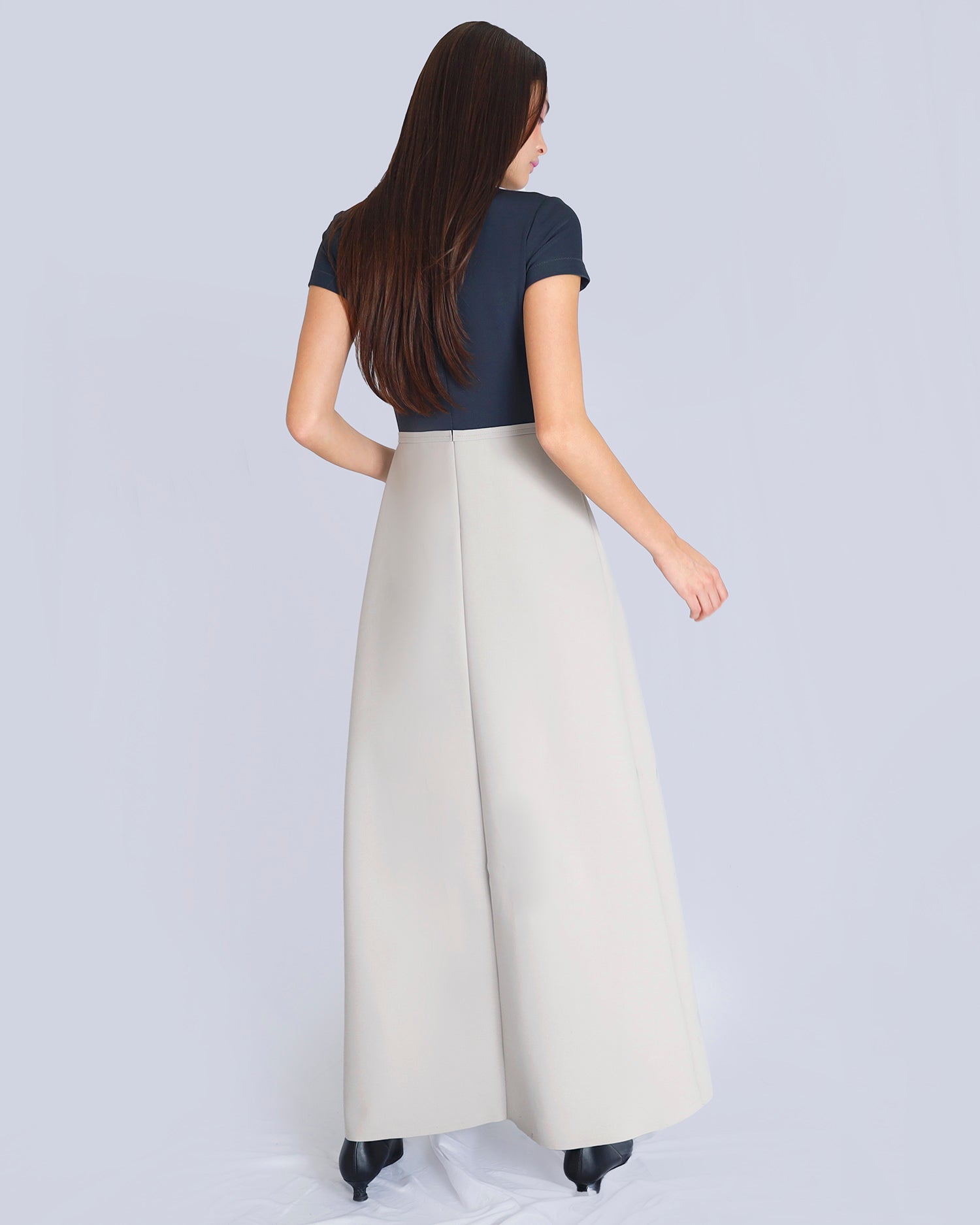 Maison Marie Saint PIerre | Dress | NOVA | Dark Charcoal | Fog