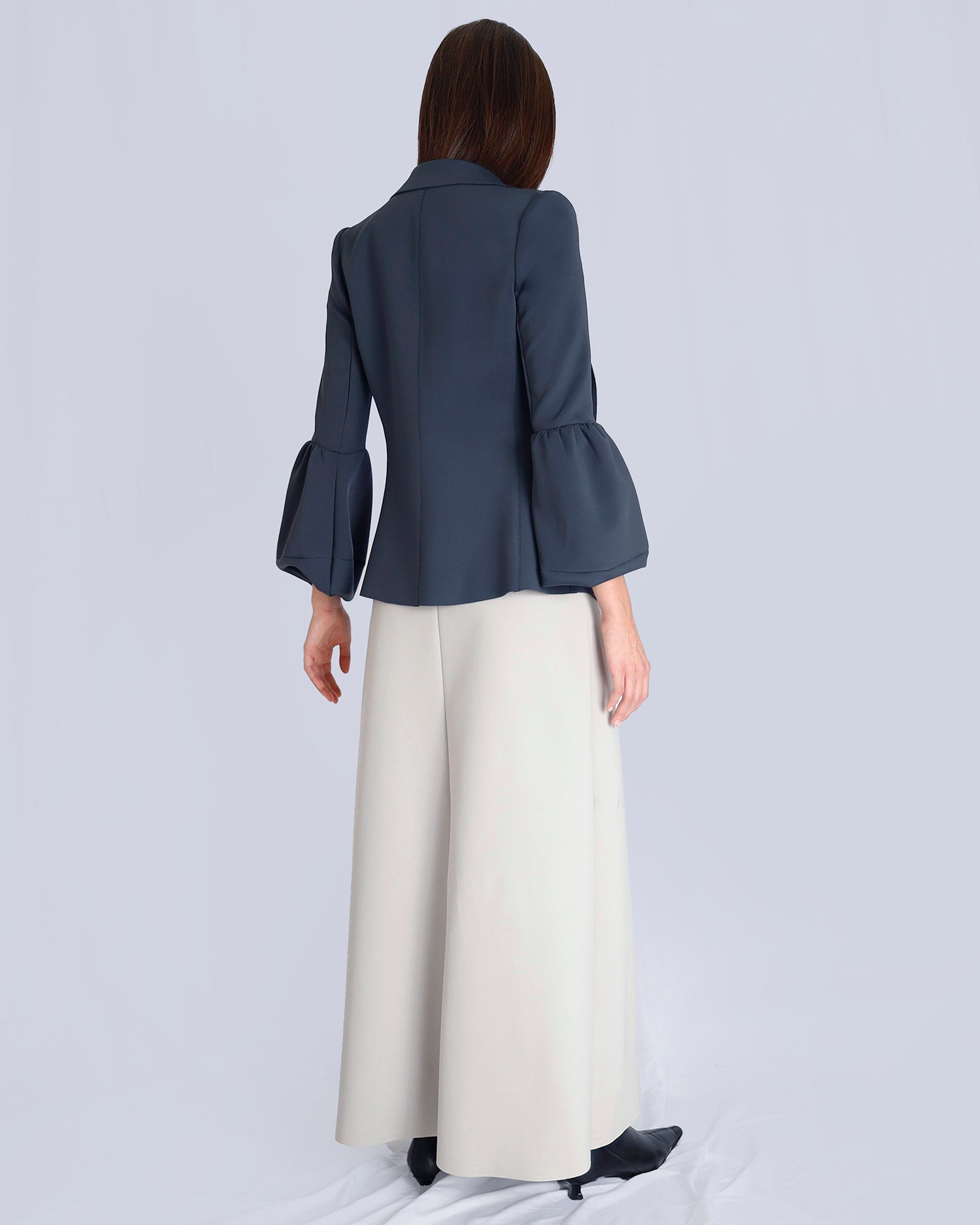 Maison Marie Saint PIerre | Dress | NOVA | Dark Charcoal | Fog | Jacket | NAMAARI | Dark Charcoal