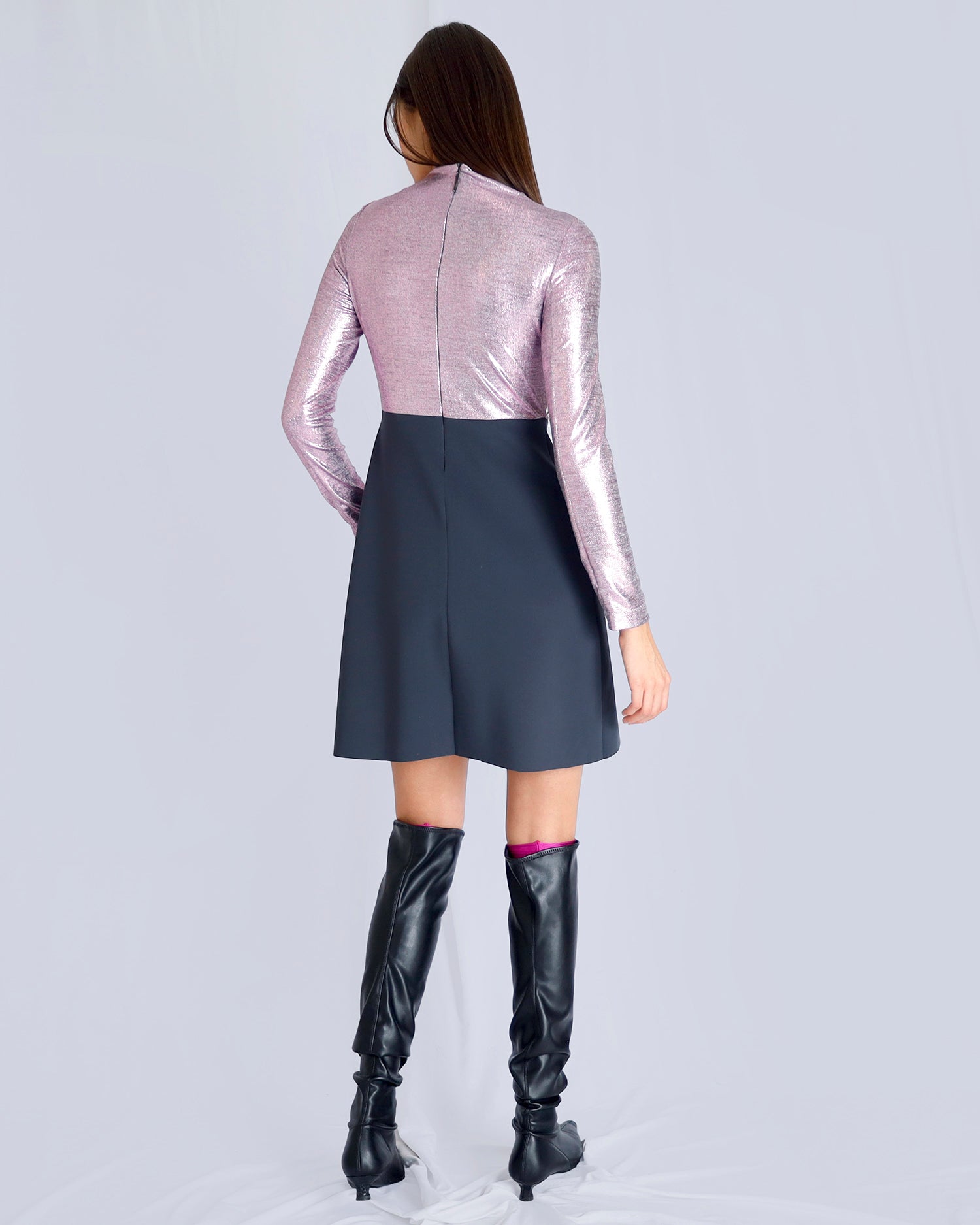 Maison Marie Saint Pierre | Dress | NIKITA | Pink | Dark Charcoal 