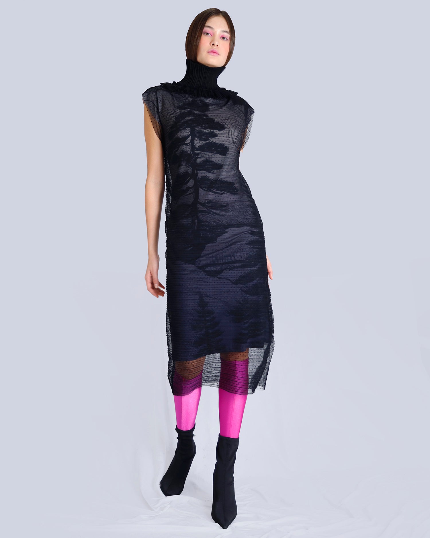 Maison Marie Saint Pierre | Dress | NAARAT | Deep Blue Pine | Black