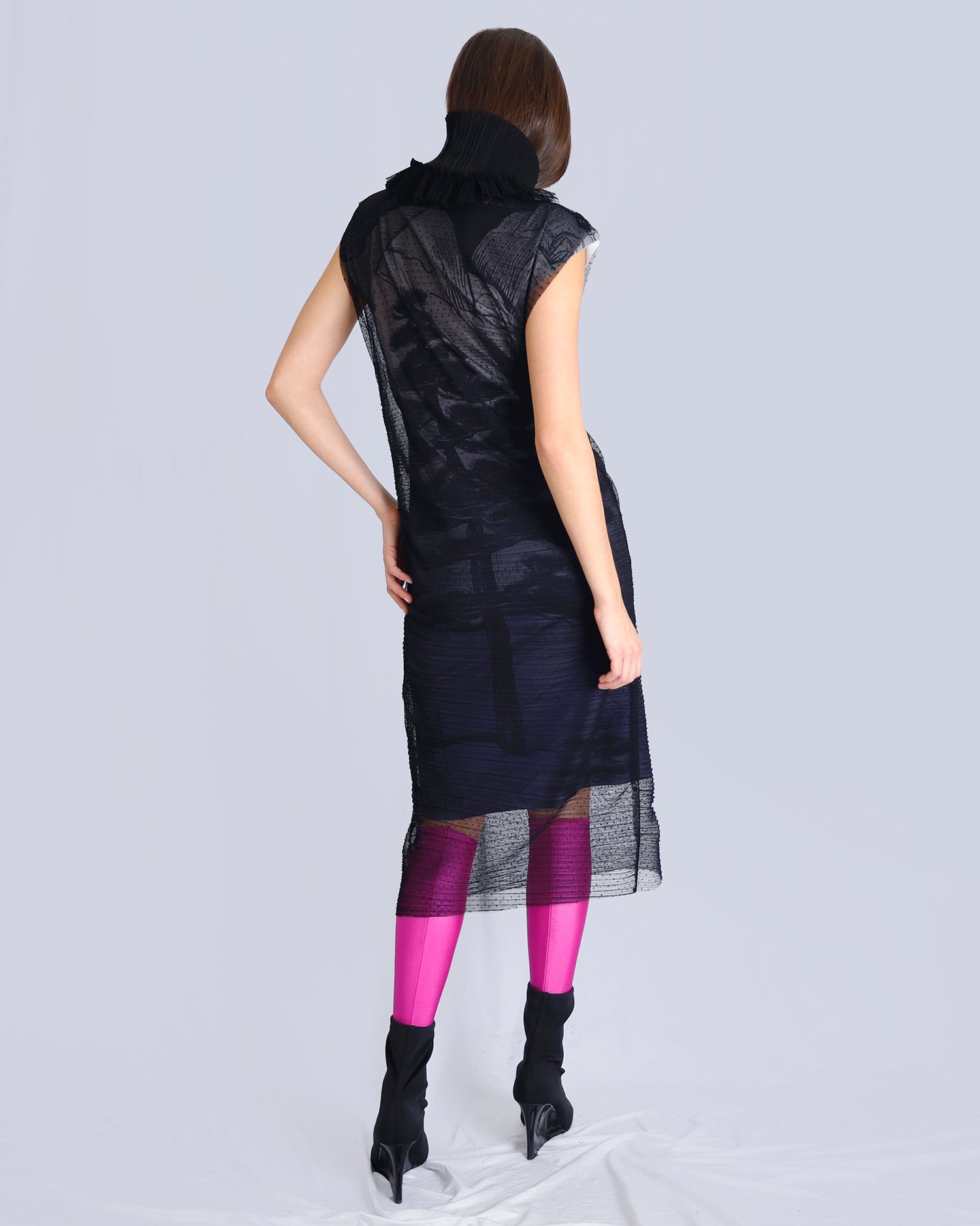 Maison Marie Saint Pierre | Dress | NAARAT | Deep Blue Pine | Black