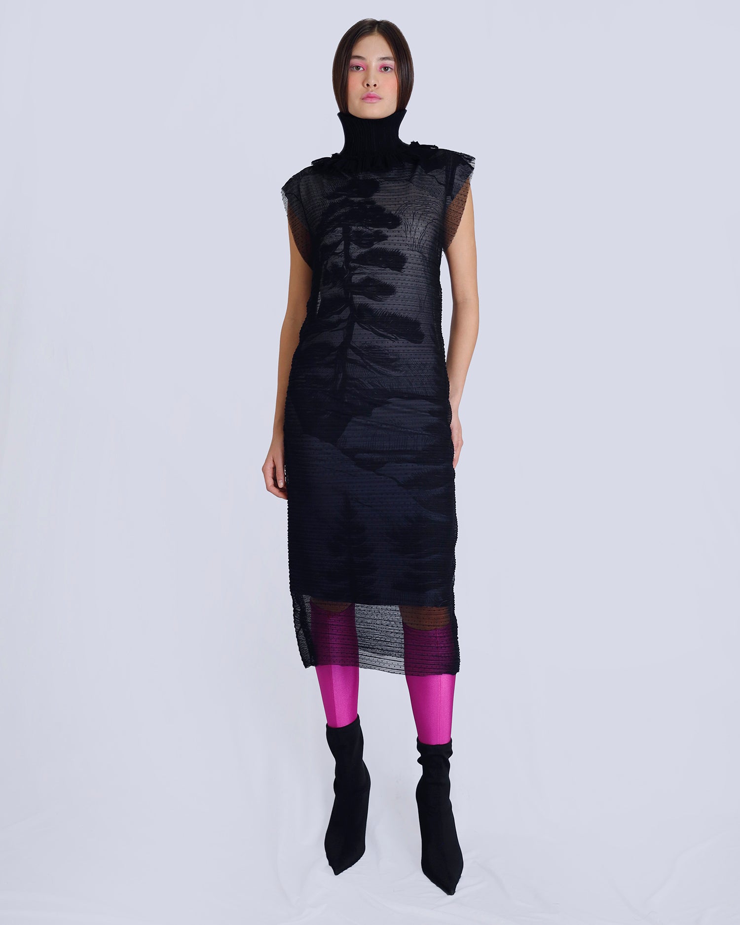 Maison Marie Saint Pierre | Dress | NAARAT | Deep Blue Pine | Black