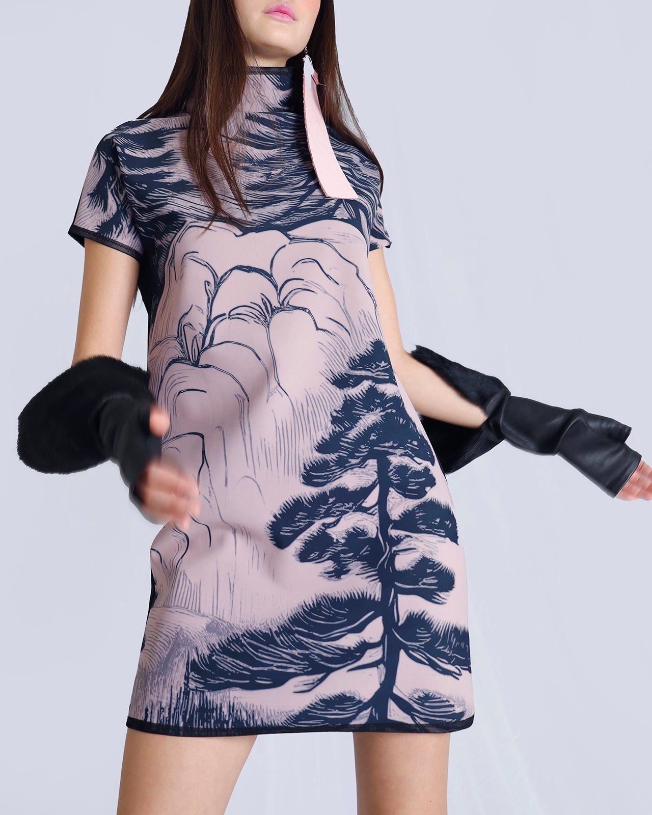 Maison Marie Saint Pierre | Dress | NATURE2 | Blossom Pine | Black