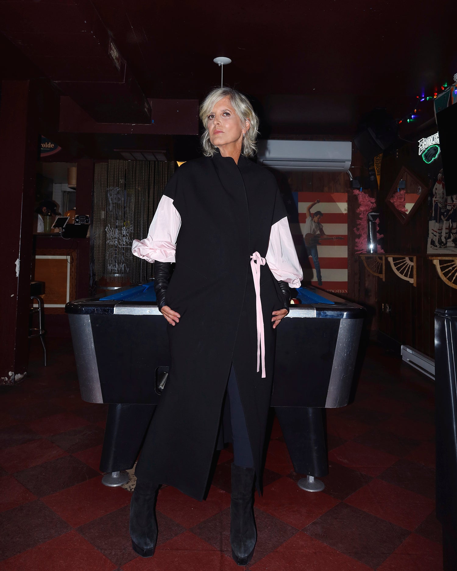 Maison Marie Saint Pierre | Coat | ORLIANE | Black | Light Pink