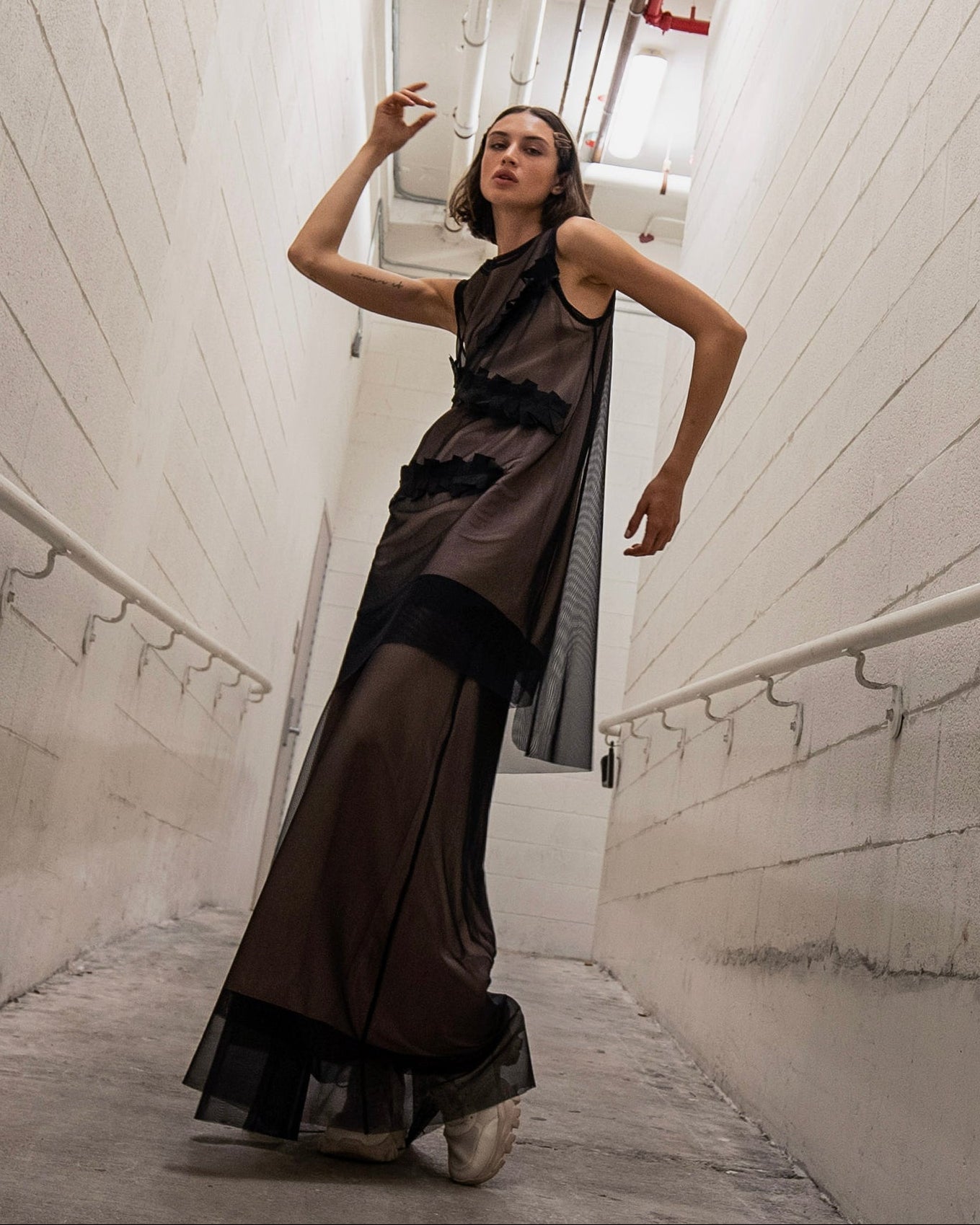 Maison Marie Saint Pierre | Dress | ELINOR | Black | Blossom | Black