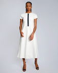 Maison Marie Saint Pierre | Dress | ERLAN | White | Navy