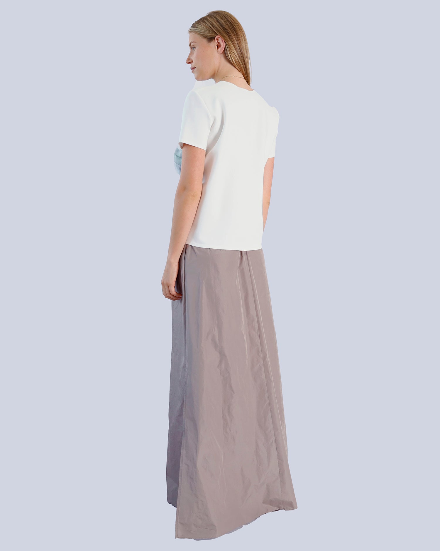 Maison Marie Saint Pierre | Top | JIVARI | White | Aqua Lily Green | Skirt | KILDRED | Fog | Pewter