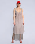 Maison Marie Saint Pierre | Dress | KAROL | Taupe | Smoke | Hat | KATHEL | Red