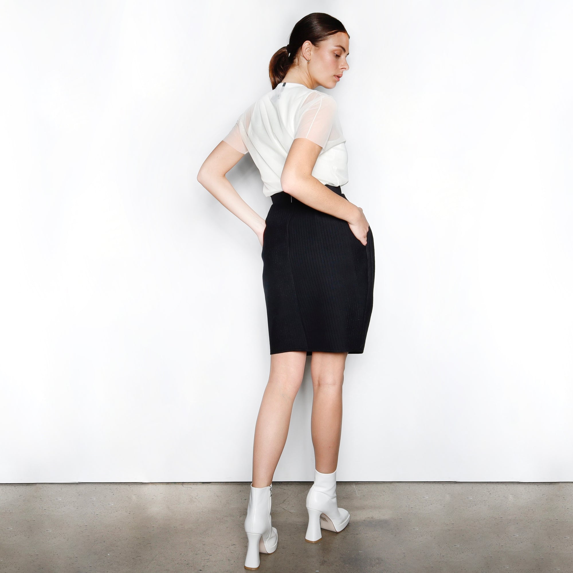 YALINE Skirt | Maison Marie Saint Pierre | Black