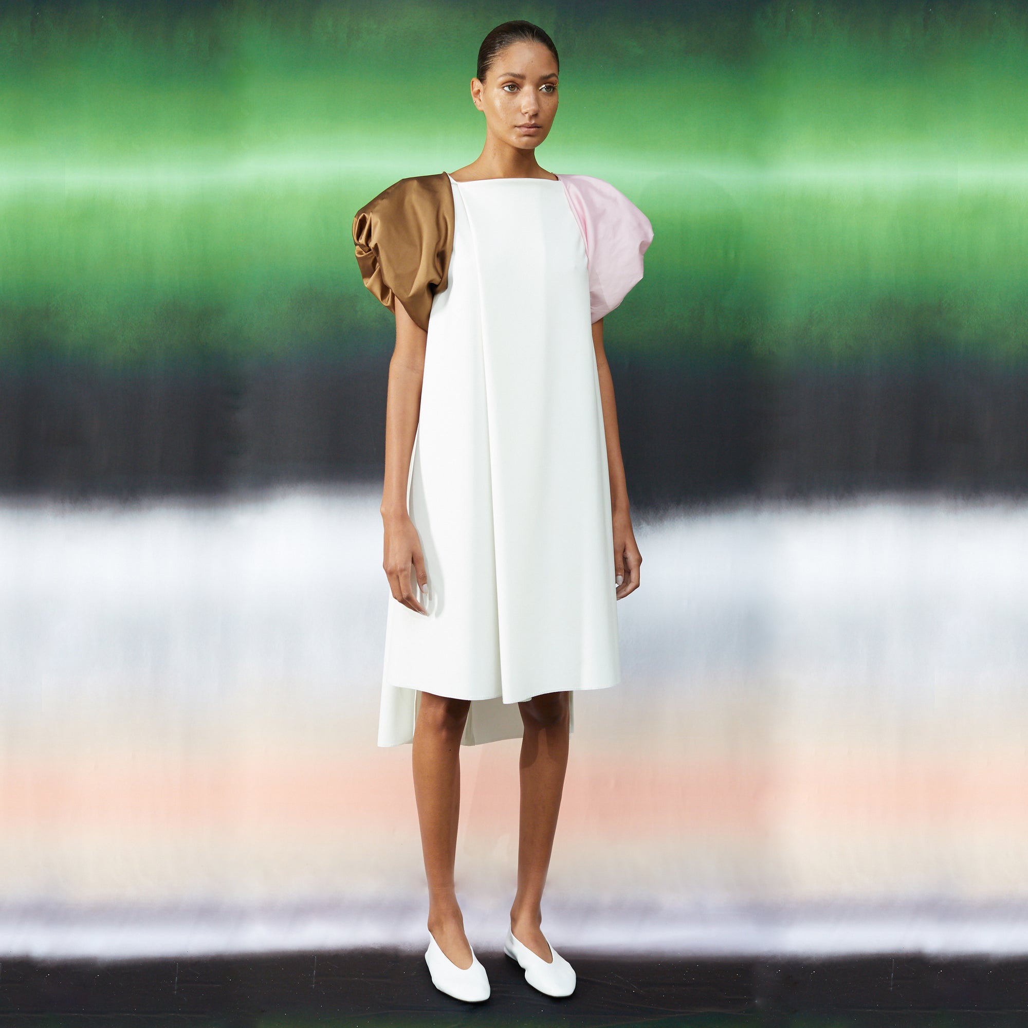 Dress UCIFICA | White/Multi | Maison Marie Saint Pierre