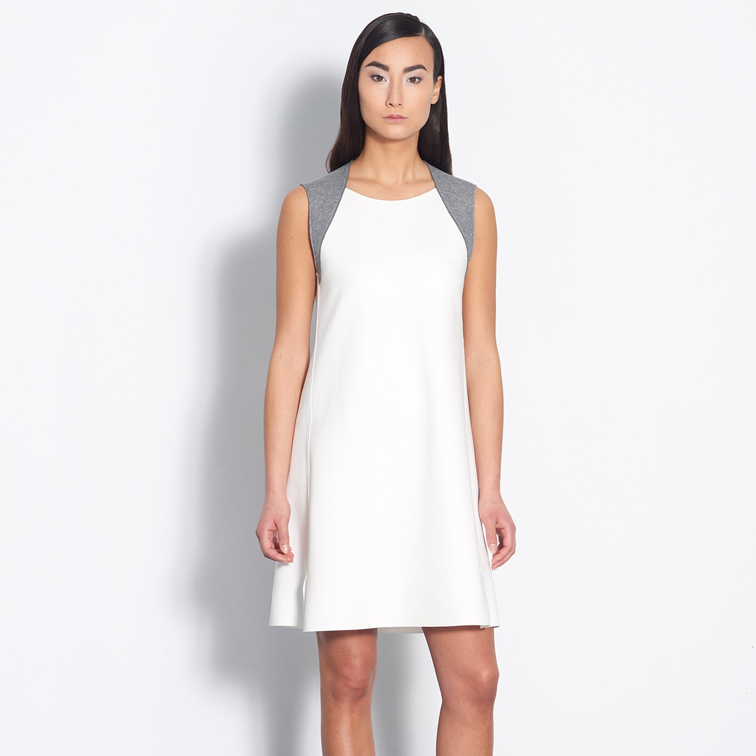 Dress LYNCH | White/Light Grey Mixte | Maison Marie Saint Pierre