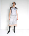 Dress SIA | Grey Pleated Print/Tinta | Maison Marie Saint Pierre
