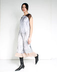 Dress SIA | Grey Pleated Print/Tinta | Maison Marie Saint Pierre