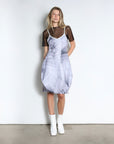 Dress SENSE2 | Grey Pleated Print | Maison Marie Saint Pierre