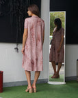 Dress SACITE2 | Rose Pleated Print | Maison Marie Saint Pierre