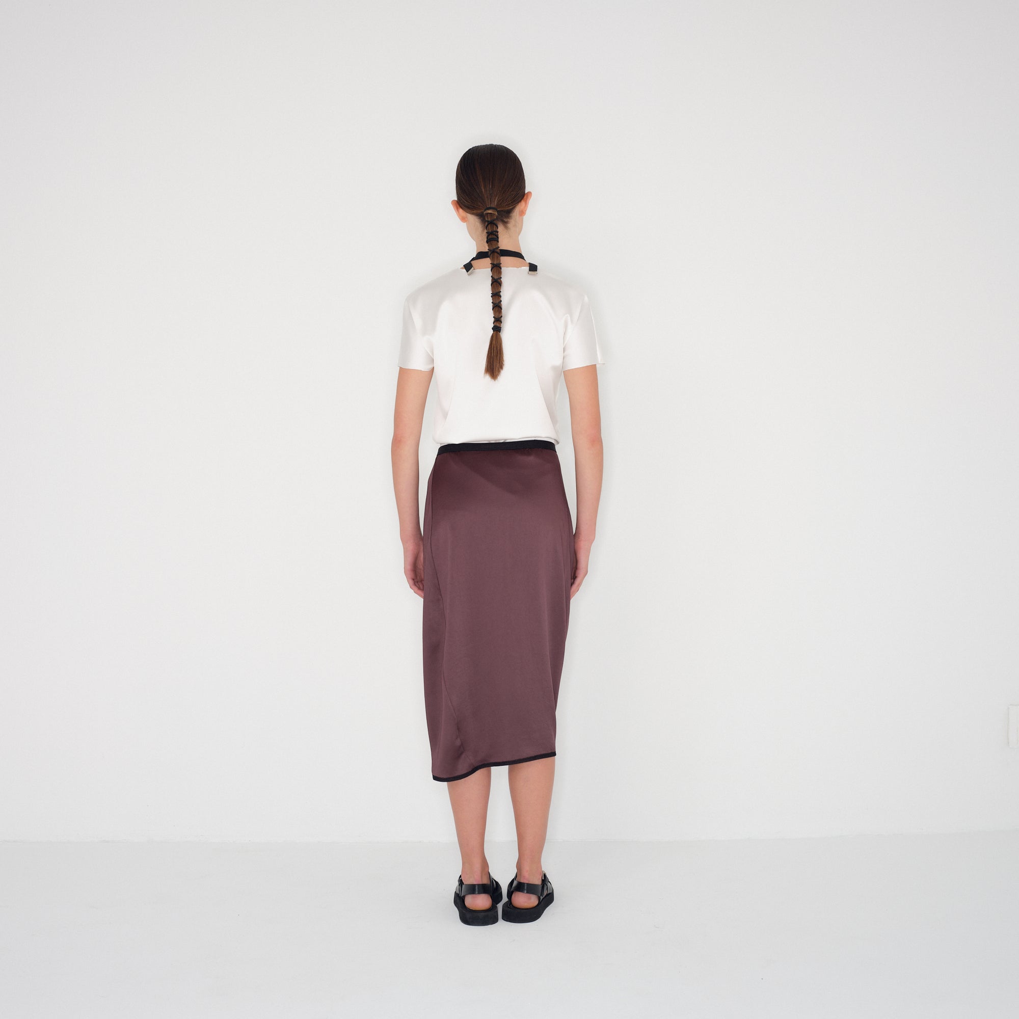 Skirt ZILHEM | Brown/Black | Maison Marie Saint Pierre