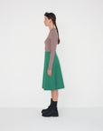 Dress ZOILEA | Taupe/Emerald/Pewter | Maison Marie Saint Pierre