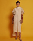 Dress TAIFICA | White/Sand | Maison Marie Saint Pierre