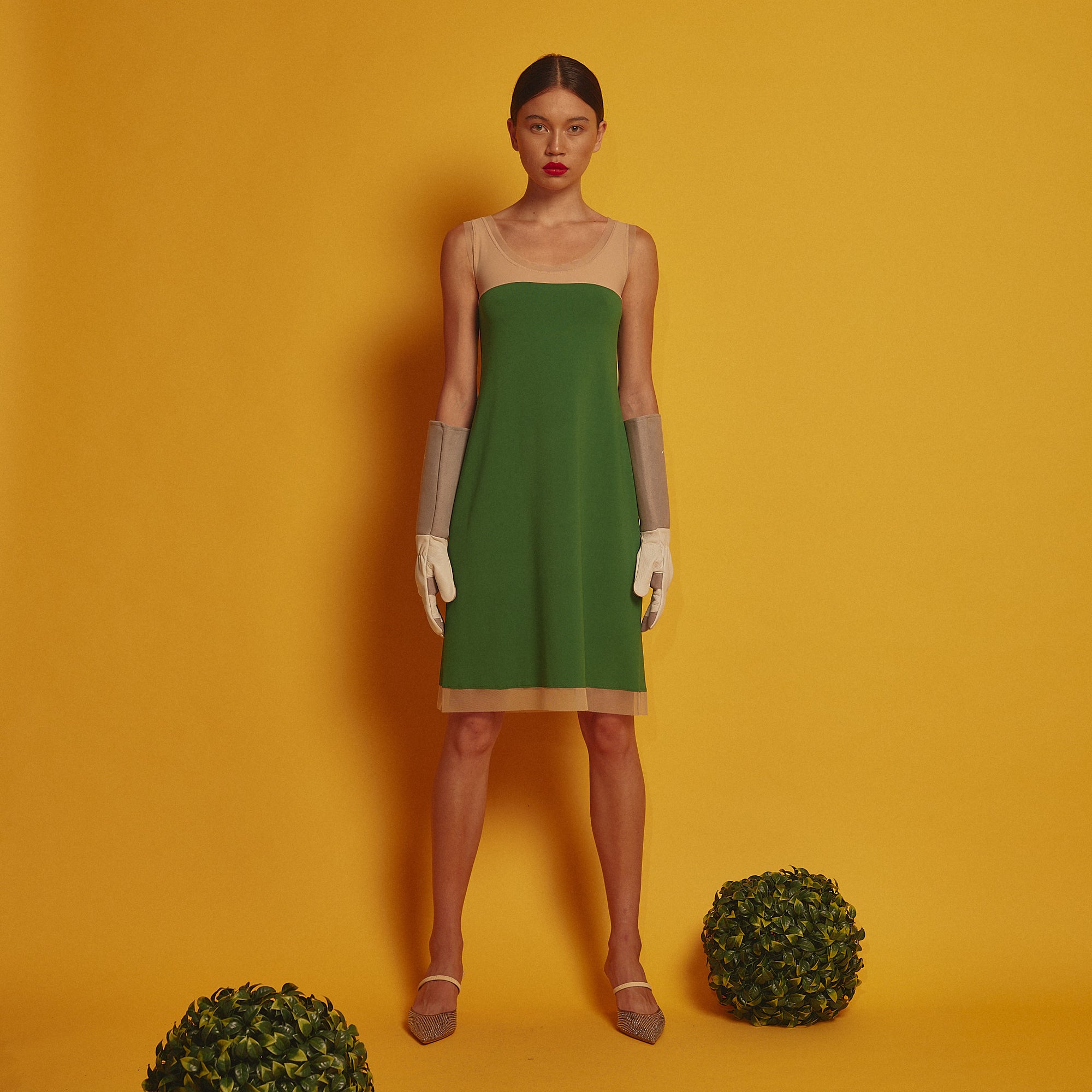 Dress TARIER | Tinta/Green | Maison Marie Saint Pierre