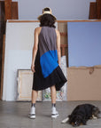 Dress PIRIS | Black/Blue/Taupe | Maison Marie Saint Pierre