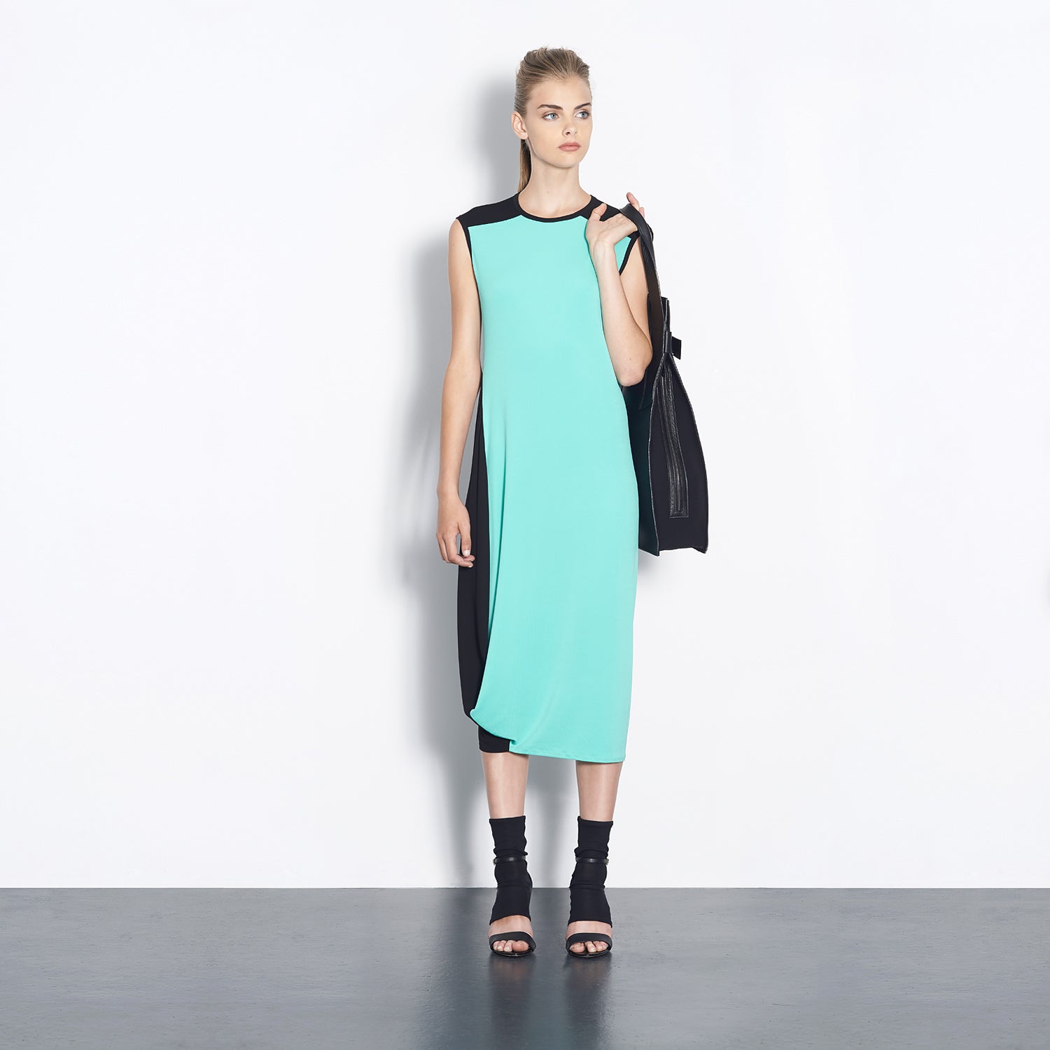 Dress CHAUVIN | Mint/Black | Maison Marie Saint Pierre