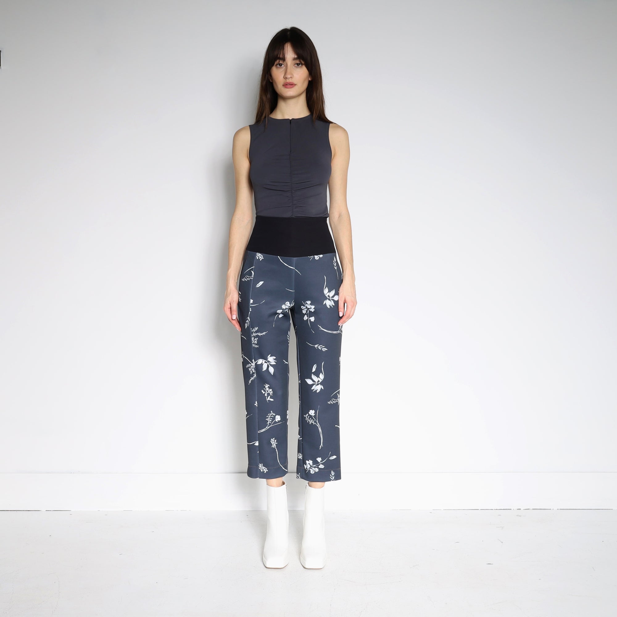 Pantalon Lino | Optical Print/Black