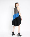 Dress PIRIS | Black/Blue/Taupe | Maison Marie Saint Pierre