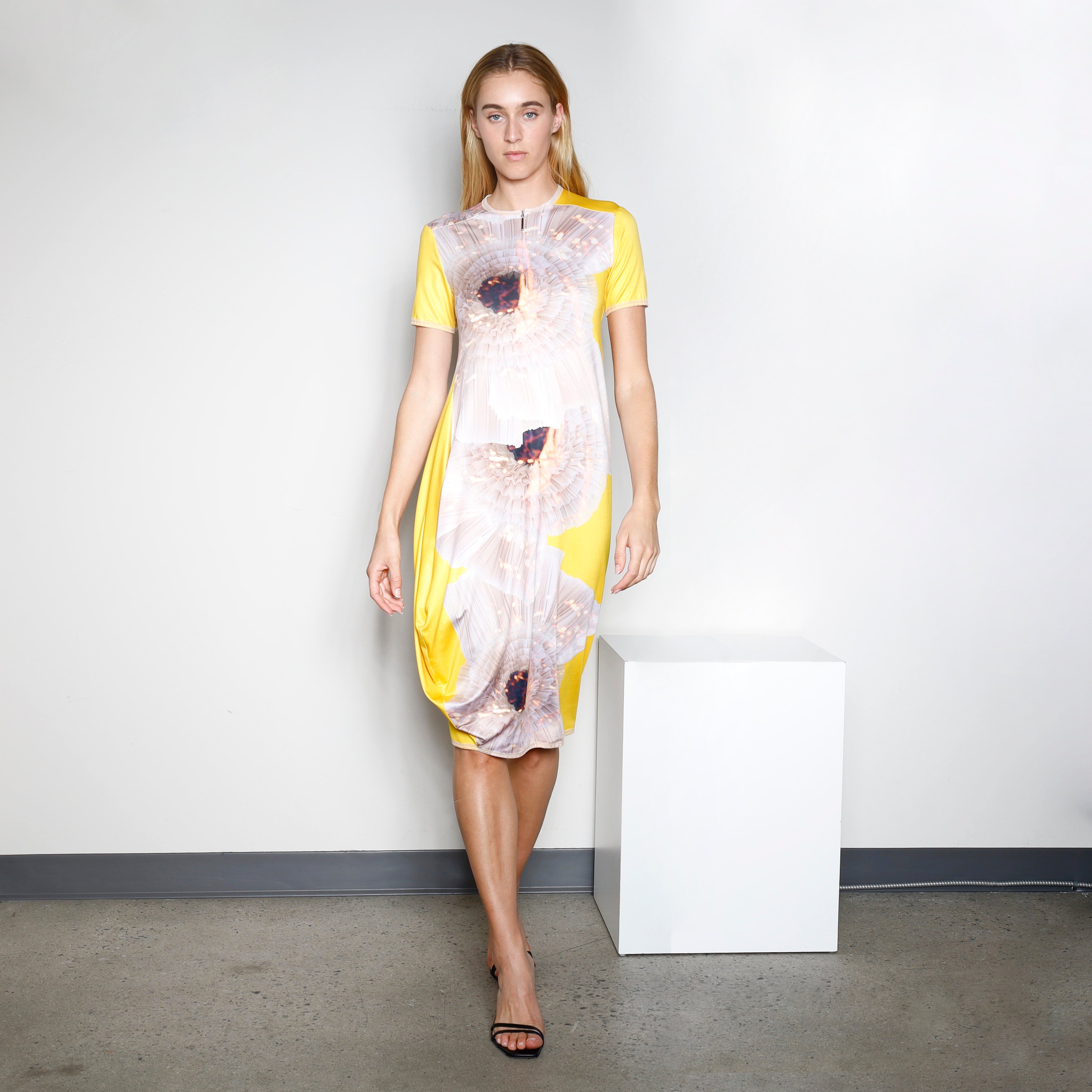 Dress TAAJ2 | Yellow Print | Maison Marie Saint Pierre