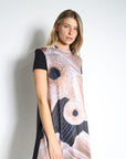 Dress TOSCANE | Abstract Print/Beige/Black | Maison Marie Saint Pierre